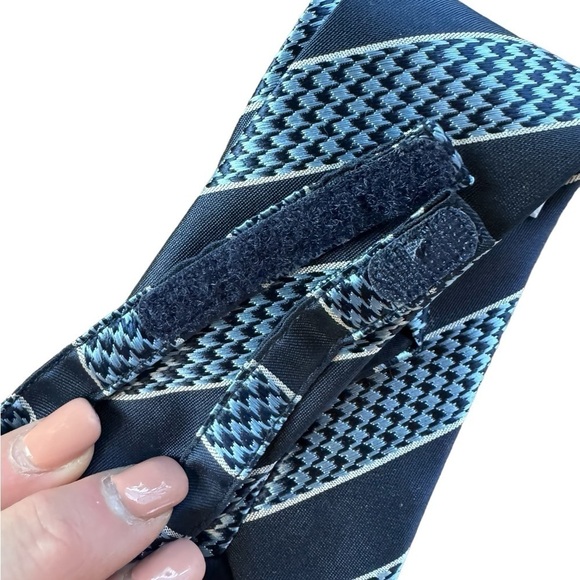 Janie and Jack Blue Stripe Adjustable Tie Child 0-3 - Picture 4 of 11